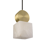 Подвесной светильник с квадратным мраморным плафоном Marble square варинант исполнения - 3 | Loft Concept в Москве