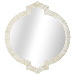 Зеркало Bone Inlay Round Mirror white