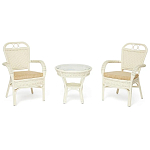 Комплект террасный из ротанга Eloise белый варинант исполнения - 1 | Loft Concept в Москве