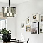 Люстра круглая с подвесками из натурального перламутра Nacre варинант исполнения - 3 | Loft Concept в Москве