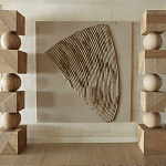 Декор настенный в Эко стиле рафия Malibu wall panel варинант исполнения - 2 | Loft Concept в Москве