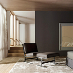 Дизайнерское кресло без подлокотников кожаное на металлическом каркасе PAULA Armchair варинант исполнения - 2 | Loft Concept в Москве