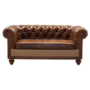 Диван Deconstructed Chesterfield Sofa double Brown leather