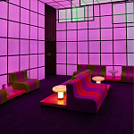 Дизайнерский кофейный стол на круглых ножках Poltronova T02 Pink Coffee Table варинант исполнения - 7 | Loft Concept в Москве