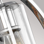 Бра цвета хром с круглой рамой и цилиндрическим прозрачным стеклянным плафоном на прямоугольном основании Feiss варинант исполнения - 5 | Loft Concept в Москве