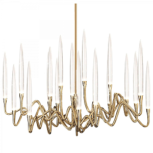 Люстра Il Pezzo 3 Round Chandelier Brass and Crystals