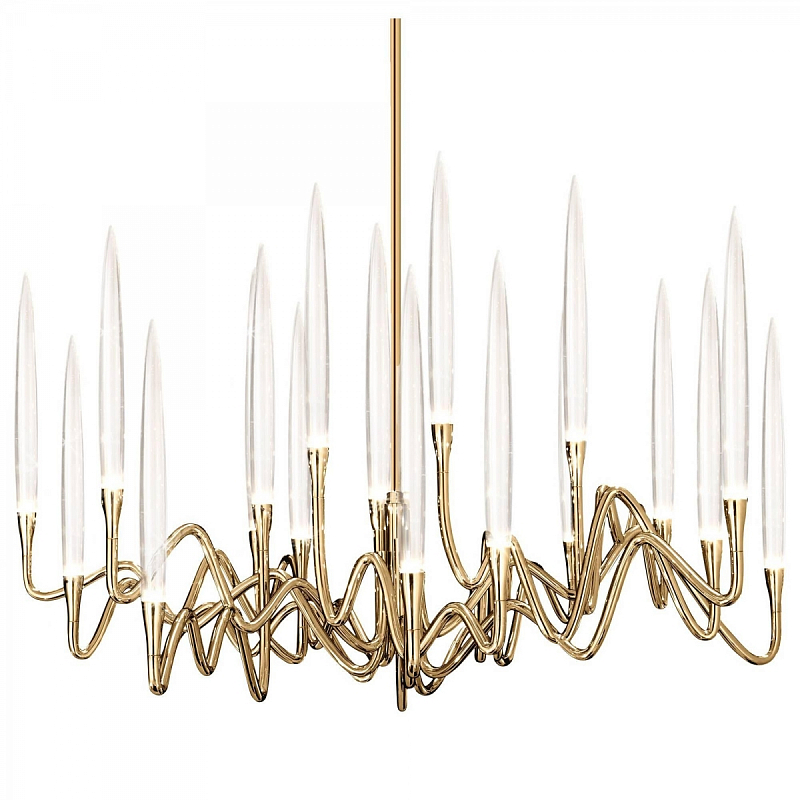  Il Pezzo 3 Round Chandelier Brass and Crystals    | Loft Concept 