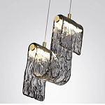 Подвесной светильник волнистой формы из фактурного стекла Wave варинант исполнения - 10 | Loft Concept в Москве