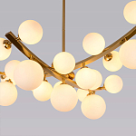 Люстра подвесная фигурная с белыми лампами в форме шара Felicitat варинант исполнения - 2 | Loft Concept в Москве