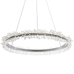 Кольцевая люстра с хрустальным декором Rowan Crystal Ring Chrome Horizontal Chandelier варинант исполнения - 1 | Loft Concept в Москве