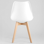 Стул с основой из пластика и мягким сиденьем Arvika White варинант исполнения - 5 | Loft Concept в Москве