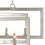 Люстра серебряная из пересекающихся прямоугольных элементов Intersecting Rectangles варинант исполнения - 1 | Loft Concept в Москве