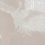 Обои ручная роспись в стиле Арт-деко Whistler Peacocks Special Colourway on Almost Mauve dyed silk варинант исполнения - 2 | Loft Concept в Москве