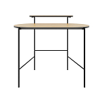 Стол письменный овальной формы с полкой LOUB WORKING TABLE BLACK OAK варинант исполнения - 1 | Loft Concept в Москве