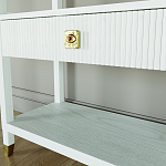 Стеллаж Elsa Dreams White со стеклянными полками и ящиком варинант исполнения - 5 | Loft Concept в Москве