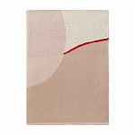 Плед из хлопка бежевого цвета с абстрактным принтом Elysian Flow Peach варинант исполнения - 2 | Loft Concept в Москве