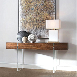 Консоль прямоугольная с выдвижным ящиком на прозрачных ножках Hitchcock варинант исполнения - 1 | Loft Concept в Москве