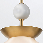 Подвесной светильник латунного цвета с конусовидным белым плафоном Quintiesse варинант исполнения - 4 | Loft Concept в Москве