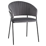 Стул в велюре серого цвета Horizon варинант исполнения - 1 | Loft Concept в Москве