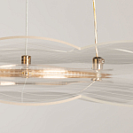 Люстра с прозрачным волнистым плафоном в форме цветка Ethereal Bloom варинант исполнения - 9 | Loft Concept в Москве