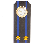 Часы погон подарочные настольные Авиация ВМФ из натурального камня Змеевик Military Clock варинант исполнения - 16 | Loft Concept в Москве