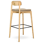 Барный стул из массива ясеня Elegant Ash Shape варинант исполнения - 4 | Loft Concept в Москве