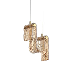 Подвесной светильник волнистой формы из фактурного стекла Wave варинант исполнения - 2 | Loft Concept в Москве