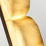 Бра с изогнутым плафоном из белого алебастра на прямоугольном основании Cryptocrystalline Stone варинант исполнения - 8 | Loft Concept в Москве