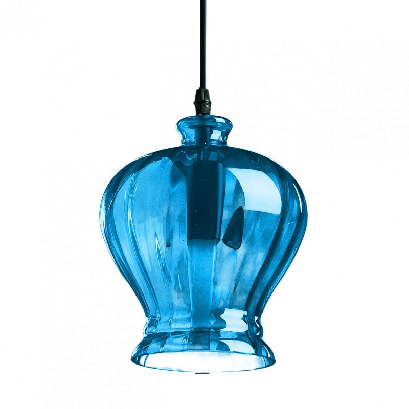   Geometry Glass Blue Bell Pendant    | Loft Concept 