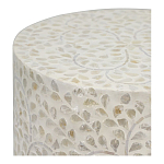 Приставной столик с рисунком из раковин устриц Bone Inlay варинант исполнения - 3 | Loft Concept в Москве