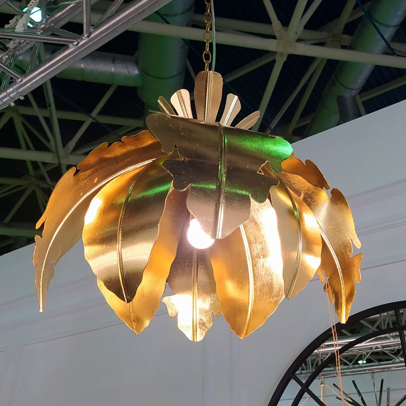 Подвесной светильник Tropical Leaves Hanging lamp Золотой Подвесной светильник Tropical Leaves Hanging lamp Золотой в Москве | Loft Concept