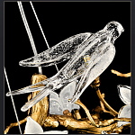 Люстра в виде золотой ветки с цветами и птичками Marvelous Garden варинант исполнения - 10 | Loft Concept в Москве