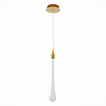 Подвесной светильник с плафоном в форме капли на золотистом каркасе Raindrop варинант исполнения - 3 | Loft Concept в Москве