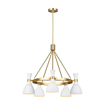 Люстра с 5-ю плафонами в форме песочных часов с узкими перфорированными отверстиями Feiss варинант исполнения - 13 | Loft Concept в Москве