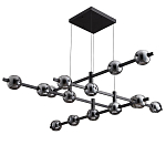 Люстра подвесная черная в сочетании с серыми стеклянными плафонами Embodiment варинант исполнения - 1 | Loft Concept в Москве