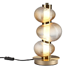 Настольная лампа с 3-мя рифлеными стеклянными шарами Marcelh Light варинант исполнения - 2 | Loft Concept в Москве