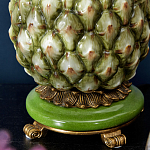 Настольная лампа с каркасом и декором в виде ананаса из фарфора и бронзы Pineapple Lamp варинант исполнения - 3 | Loft Concept в Москве