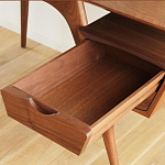 Письменный стол прямоугольный с 2-мя ящиками и полкой Idenontal варинант исполнения - 3 | Loft Concept в Москве