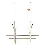 Люстра с 8-ю пересекающимися цилиндрическими плафонами на тонких тросах Trumpet tube варинант исполнения - 4 | Loft Concept в Москве