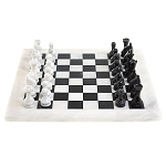 Шахматы классические с белой доской из натурального камня Мрамор Decorative Thematic Chess варинант исполнения - 1 | Loft Concept в Москве