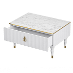 Стол журнальный белый с ящиком Expanses of Beauty варинант исполнения - 2 | Loft Concept в Москве