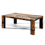 Кофейный Стол River in Autumn Elm Resin Coffee Table варинант исполнения - 4 | Loft Concept в Москве