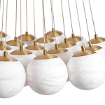 Люстра подвесная круглая с сферическими плафонами из натурального камня Glowing Spheres варинант исполнения - 7 | Loft Concept в Москве