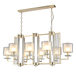 Люстра прямоугольной формы с 8-ю цилиндрическими плафонами из стекла Laurent варинант исполнения - 6 | Loft Concept в Москве