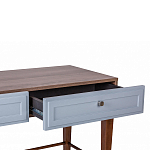 Стол письменный из массива бука с 2-мя ящиками серый Wenge Light варинант исполнения - 4 | Loft Concept в Москве