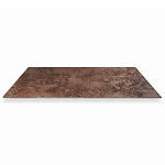 Стол обеденный с коричневой прямоугольной столешницей из керамики на четырех металлических ножках Brown Ceramics варинант исполнения - 2 | Loft Concept в Москве