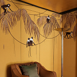 Обои с вышивкой ручной работы Étienne Original colourway on wool sateen варинант исполнения - 3 | Loft Concept в Москве