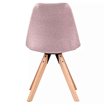 Стул мягкий с высокой спинкой на деревянных ножках Chair Dusty Pink варинант исполнения - 4 | Loft Concept в Москве