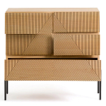 Комод с геометрическим рисунком на ящиках Anders Light Wood варинант исполнения - 3 | Loft Concept в Москве