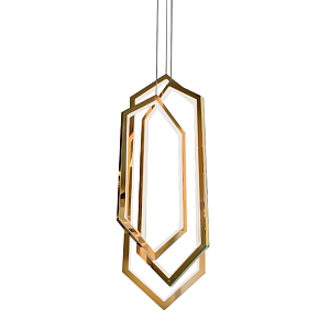 Дизайнерский Подвесной Светильник ORBIS Hexagon Geometric Modern Chandelier Studio Endo Gold